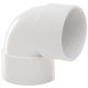 Solvent Weld Waste Knuckle Bend 90 Degree White 40mm