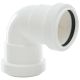 Push Fit Waste Knuckle Bend 90 Degree White 40mm