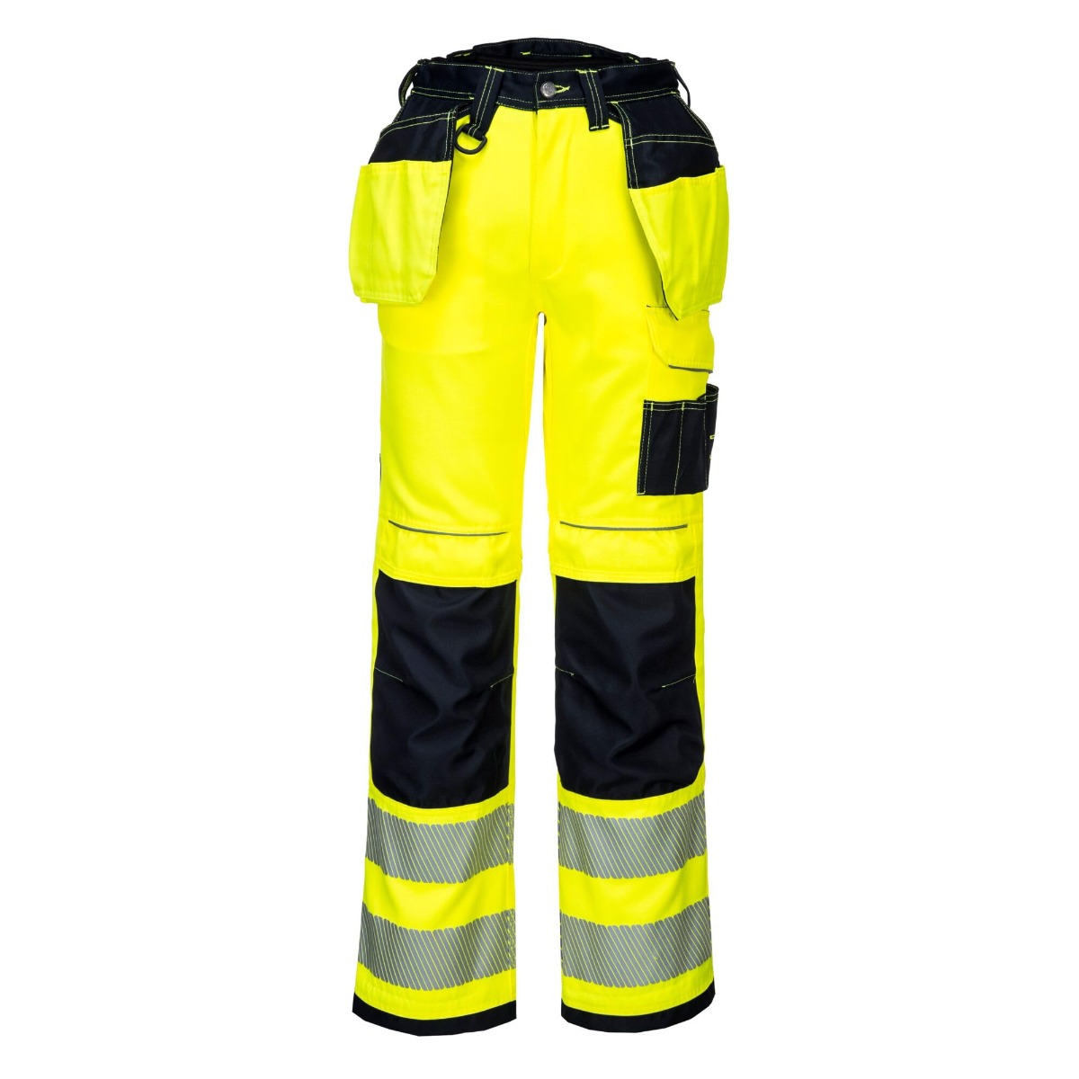 Portwest PW3 work trousers in yellow and black