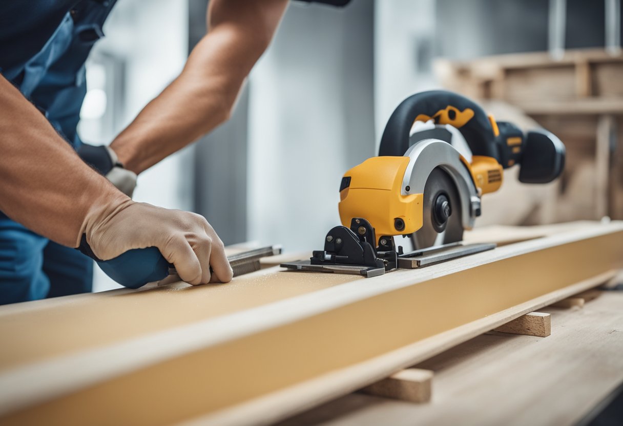 A professional cutting and joining plasterboard with precision tools and techniques